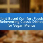 Plant-Based Comfort Foods: Reinventing Classic Dishes for Vegan Menus