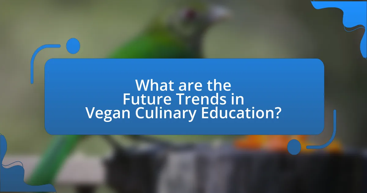 What are the Future Trends in Vegan Culinary Education?