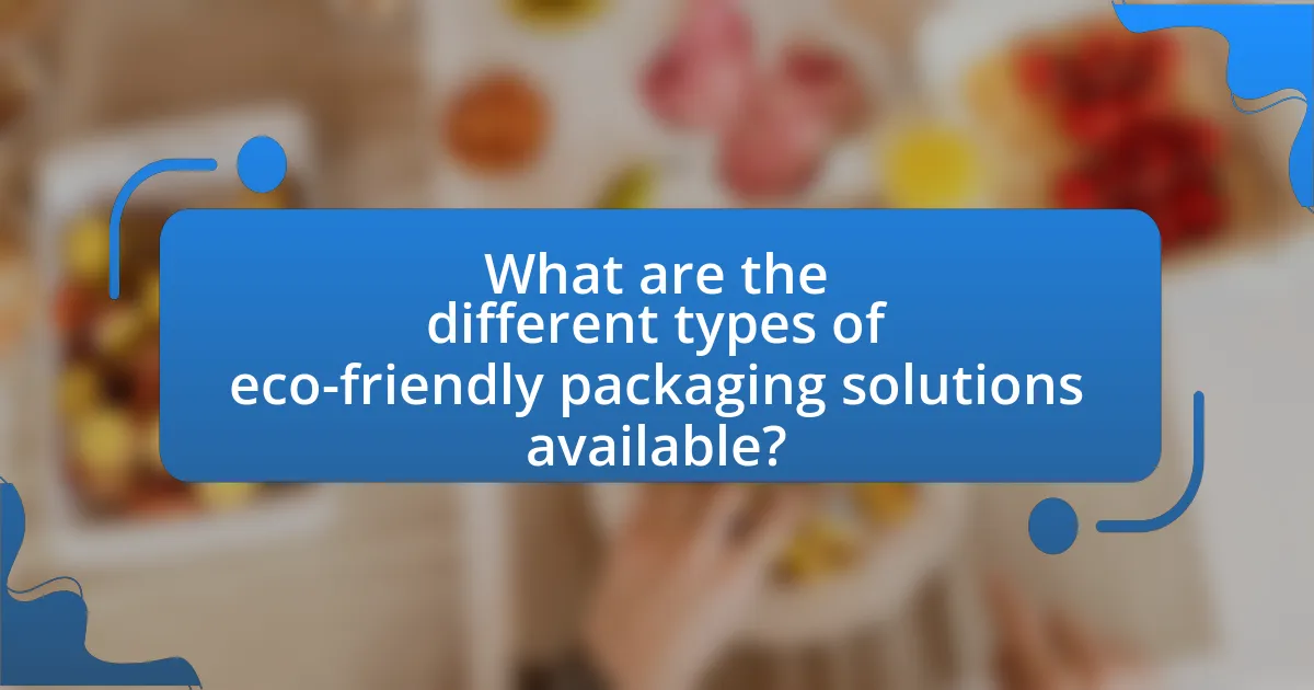 What are the different types of eco-friendly packaging solutions available?