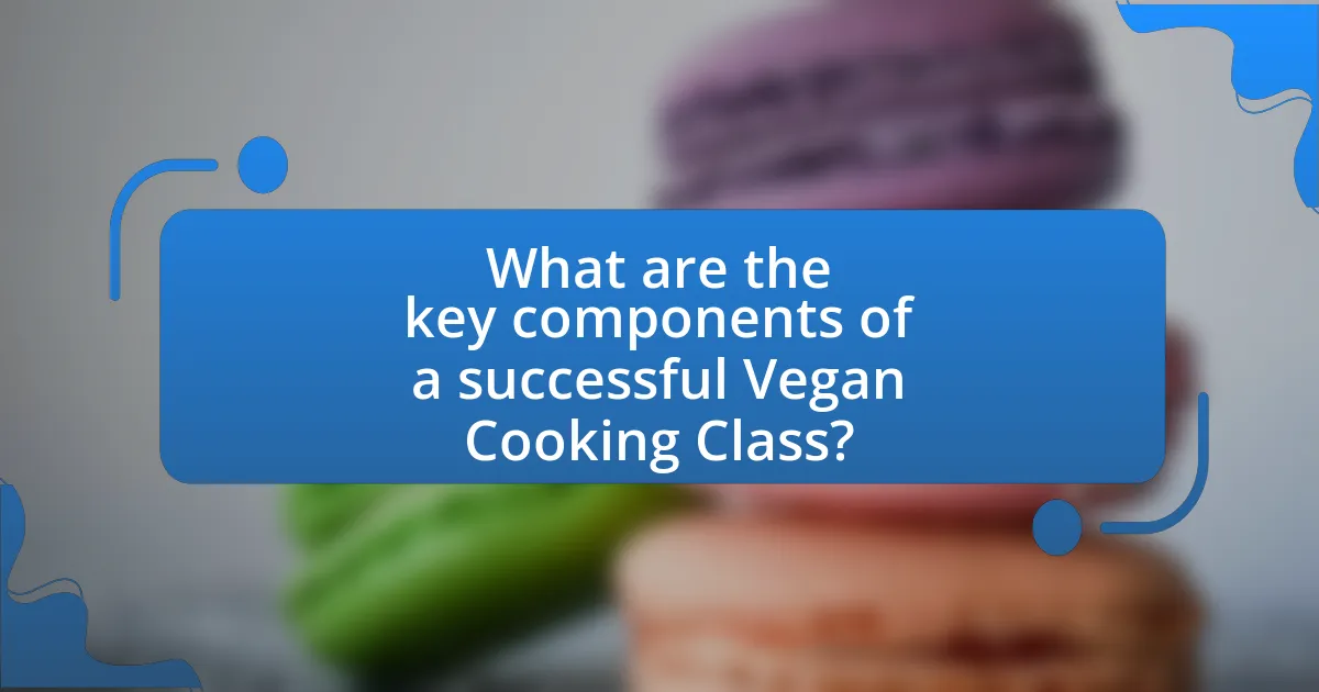 What are the key components of a successful Vegan Cooking Class?